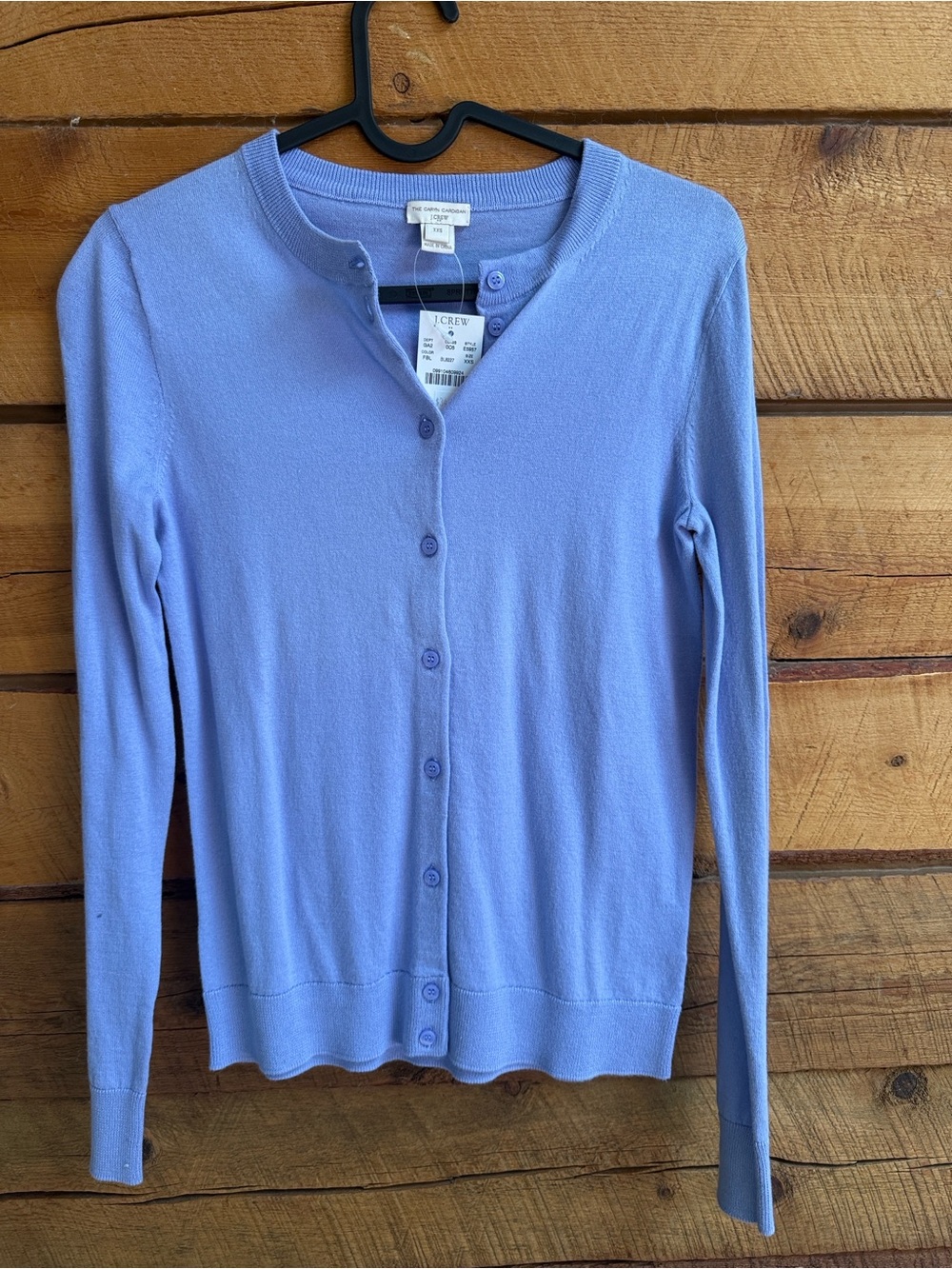 J. Crew Crewneck “The Caryn Cardigan” in periwinkle
